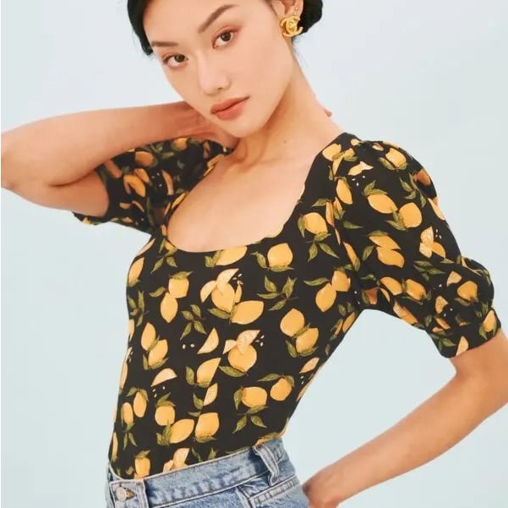 Reformation Cave Top (Lemon Drop)